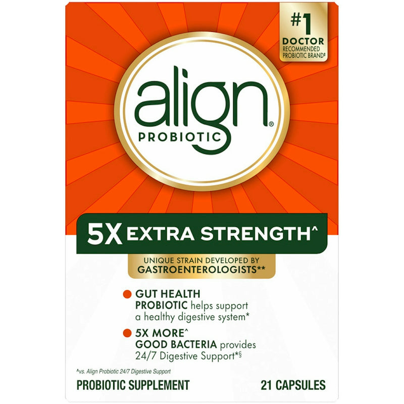 Align Align Probiotics, 24/7 Digestive Support, Probiotic Supplement, Extra Strength, 21 Capsules Health & Beauty White Smoke