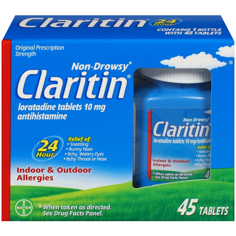 Claritin Claritin Allergies Relief, Indoor & Outdoor, Non-Drowsy, Original Prescription Strength, Tablets Health & Beauty
