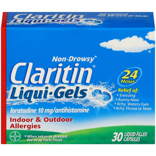 Claritin Claritin Liqui Gels Capsules 10 Mg Non Drowsy Indoor & Outdoor Allergies Relief Medicine & Drugs Dodger Blue