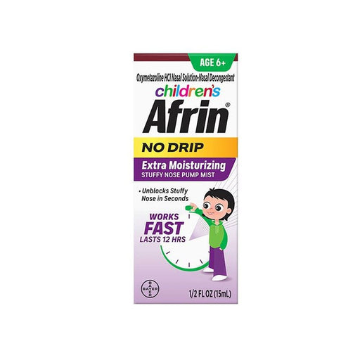 Afrin Afrin Stuffy Nose Pump Mist, Extra Moisturizing, No Drip 0.5 Fl Oz Medicine & Drugs