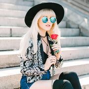 zeroUV Retro Flash Color Mirror Lens Round Metal Sunglasses 9203 Sunglasses