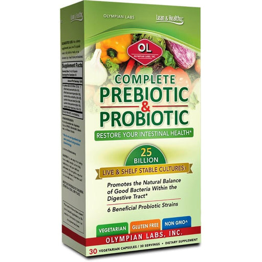 Olympian Labs Olympian Labs Complete Prebiotic & Probiotic, 30 Vegetarian Capsules Vitamins & Supplements