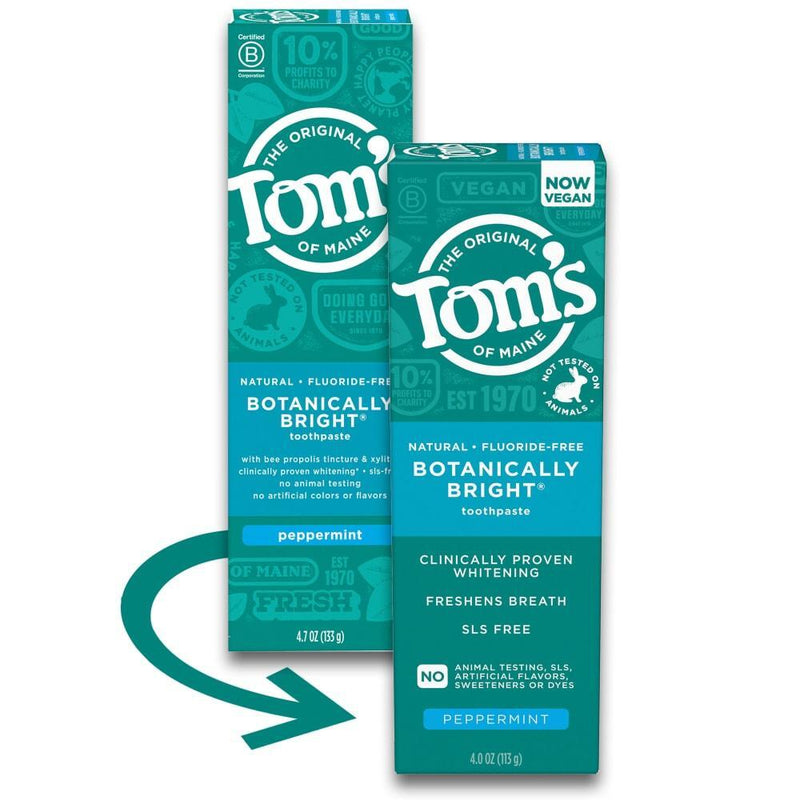 Tom's of Maine Tom's of Maine Botanically Bright Whitening Peppermint Toothpaste Toothpaste White Smoke