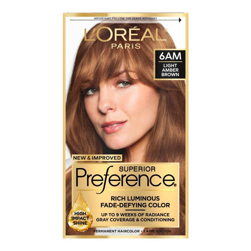 Superior Preference Superior Preference L'Oreal Paris 6AM Light Amber Brown Permanent Hair Color Hair Color Saddle Brown