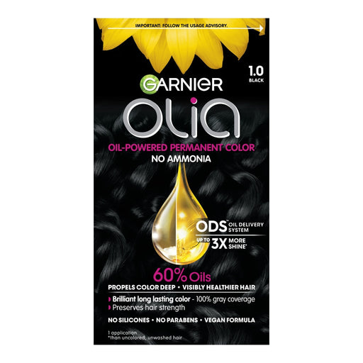 Garnier Garnier Olia Oil Powered Permanent Hair Color, 1.0 Black, 1 Kit Hair Color