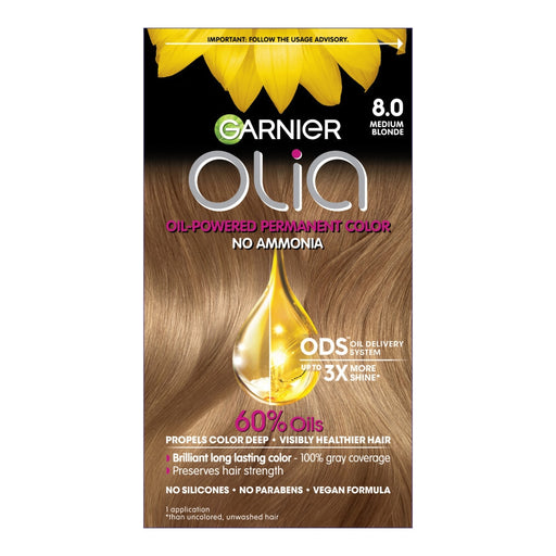 Garnier Garnier Olia Oil Powered Permanent Hair Color - 8.0 Medium Blonde Hair Color