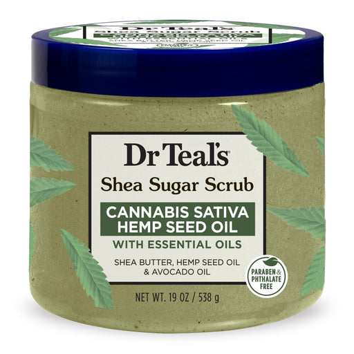 Dr Teal's Dr Teal's Cannabis Sativa Hemp Seed Oil Shea Sugar Scrub 19 Oz Body Scrub