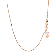 Bids.com 14k Rose Gold Adjustable Box Chain 0.7mm Necklaces