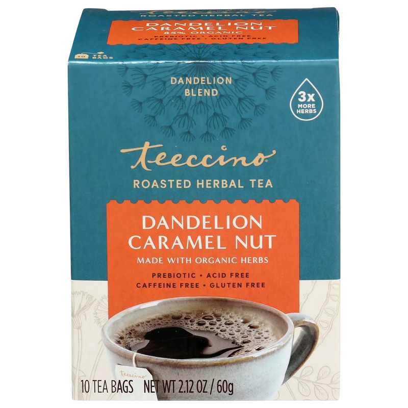 Teeccino Dandelion Caramel Nut Roasted Herbal Tea Herbal Tea