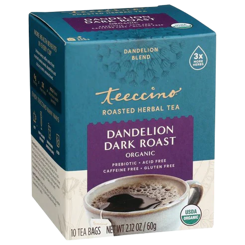 Teeccino Dandelion Dark Roast Roasted Herbal Tea Herbal Tea