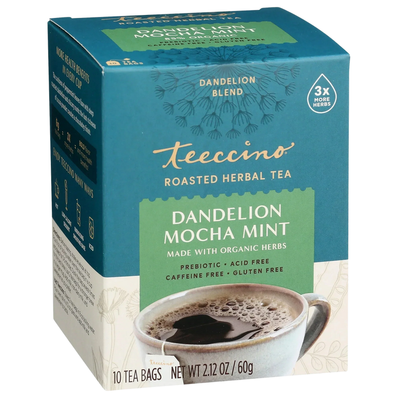 Teeccino Dandelion Mocha Mint Roasted Herbal Tea Herbal Tea