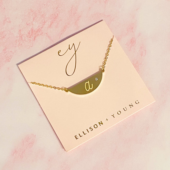 Hamilton Sphere Initial Necklace