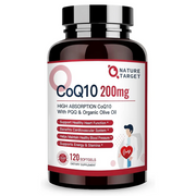 Nature Target CoQ10 + PQQ + Olive Oil, 200mg, 120 Softgels CoQ10