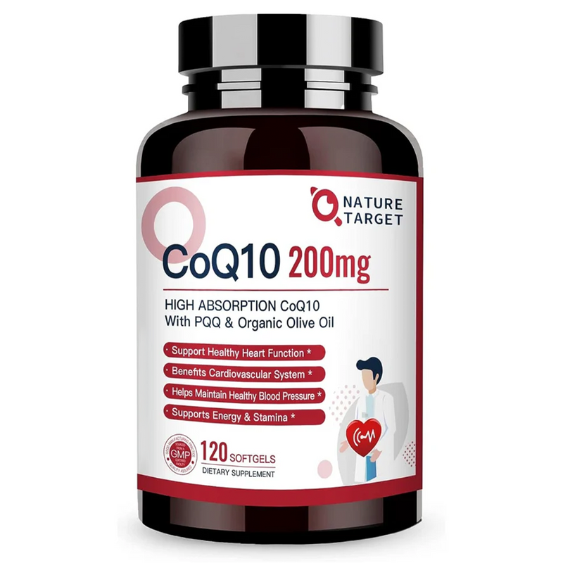 Nature Target CoQ10 + PQQ + Olive Oil, 200mg, 120 Softgels CoQ10