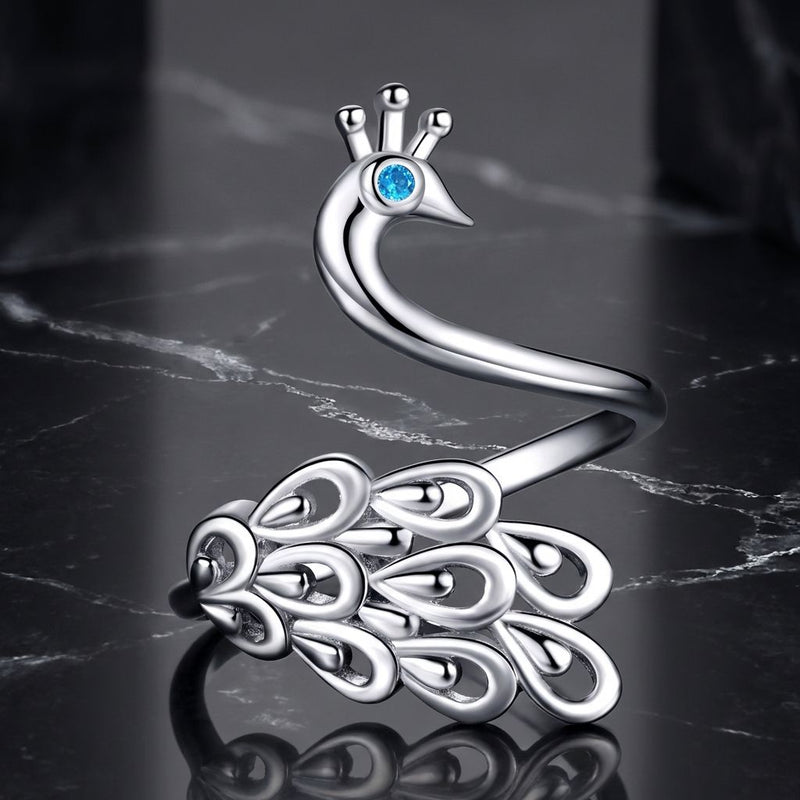 Bids.com 925 Sterling Silver Plated Platinum Pavé Setting CZ Ring for Women Rings