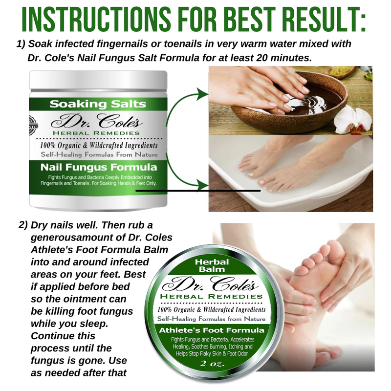 COLEHERBALS Athlete's Foot Protocol Bundle Herbal