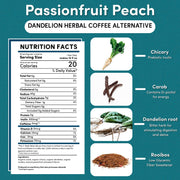 Teeccino Dandelion Passionfruit Peach Herbal Coffee Herbal Coffee