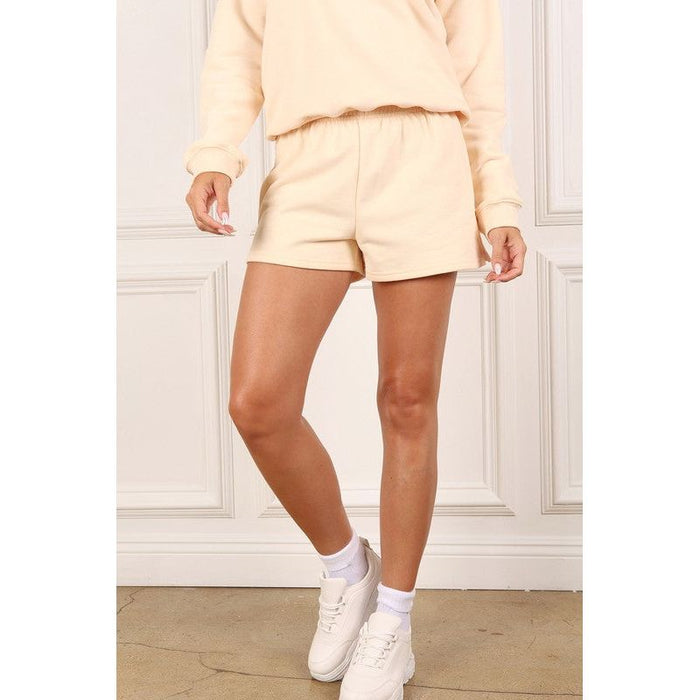 Cream Sweat Shorts