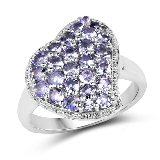 Bids.com 1.63 Carat Genuine Tanzanite .925 Sterling Silver Ring Rings