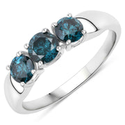 Bids.com 1.03 Carat Genuine Blue Diamond 14K White Gold Ring Rings