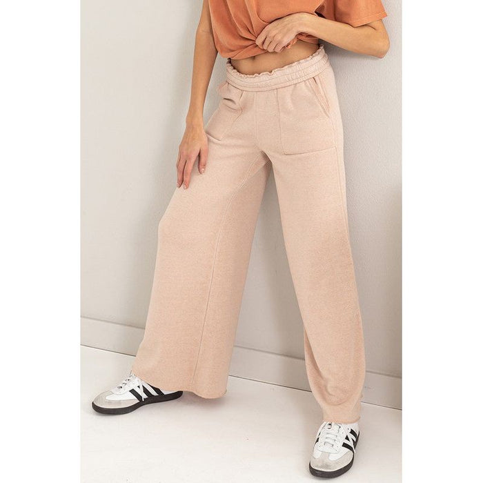 High Rise Wide Leg Drawstring Pants