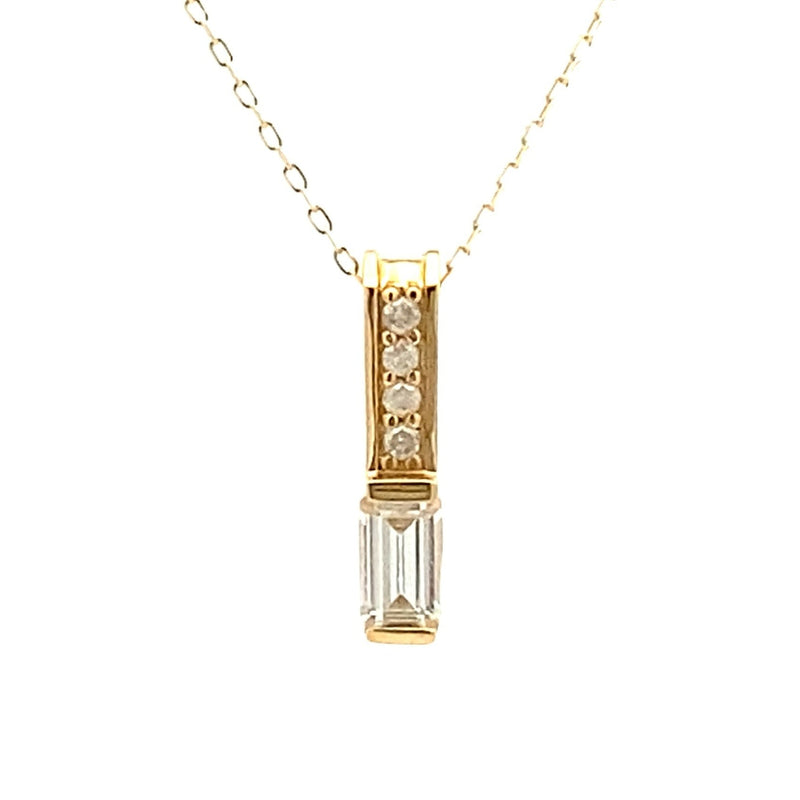 Bids.com .06ct Zircon Diamond Fashion Pendants 10KT Yellow Gold Pendants