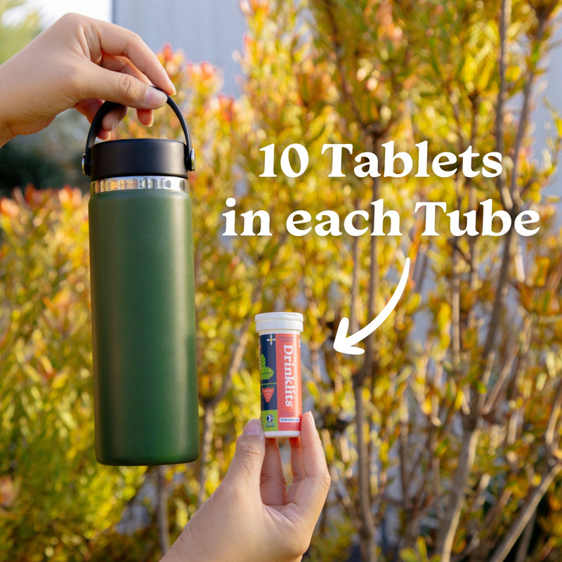 Drinklits Strawberry Best Immune Support Tablets (2) Tube Bundle Hydration Electrolyte Tablets