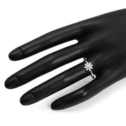 Bids.com 0.18 Carat Genuine White Diamond 14K White Gold Ring (E-F-G Color, SI Clarity) Rings