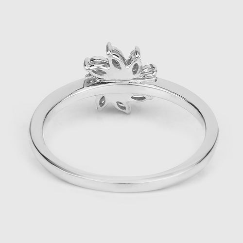 Bids.com 0.18 Carat Genuine White Diamond 14K White Gold Ring (E-F-G Color, SI Clarity) Rings