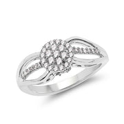 Bids.com 0.25 Carat Genuine White Diamond 14K White Gold Ring (E-F Color, SI Clarity) Rings