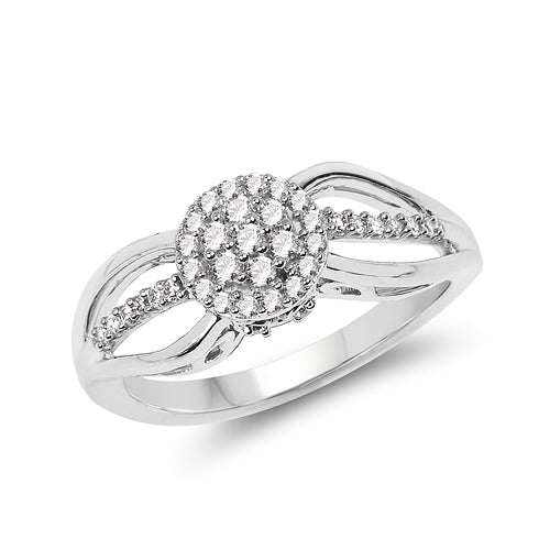 Bids.com 0.25 Carat Genuine White Diamond 14K White Gold Ring (E-F Color, SI Clarity) Rings