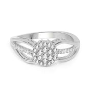 Bids.com 0.25 Carat Genuine White Diamond 14K White Gold Ring (E-F Color, SI Clarity) Rings