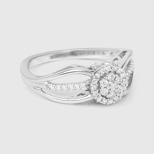 Bids.com 0.25 Carat Genuine White Diamond 14K White Gold Ring (E-F Color, SI Clarity) Rings