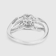 Bids.com 0.25 Carat Genuine White Diamond 14K White Gold Ring (E-F Color, SI Clarity) Rings