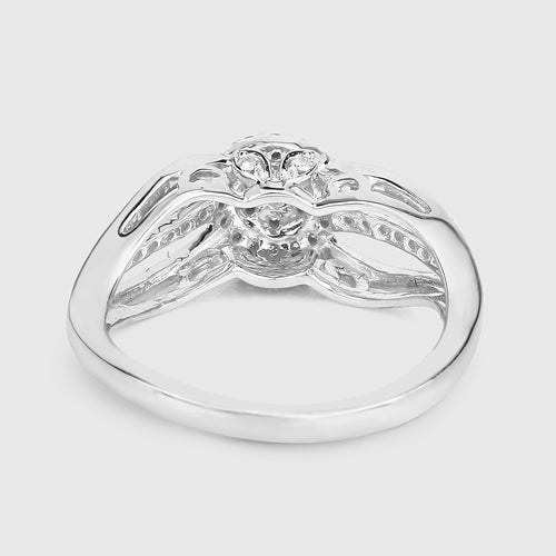 Bids.com 0.25 Carat Genuine White Diamond 14K White Gold Ring (E-F Color, SI Clarity) Rings