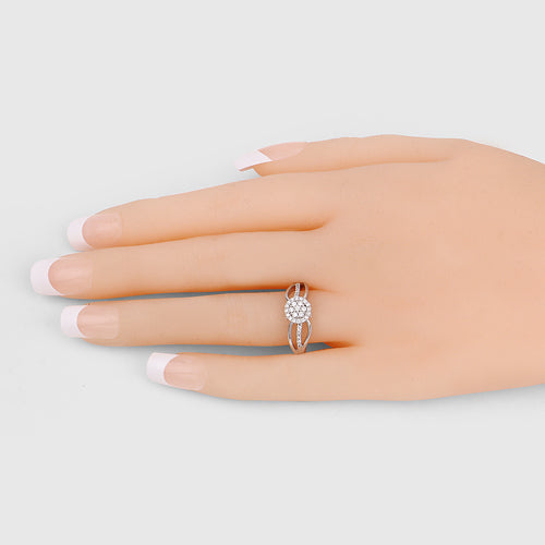 Bids.com 0.25 Carat Genuine White Diamond 14K White Gold Ring (E-F Color, SI Clarity) Rings