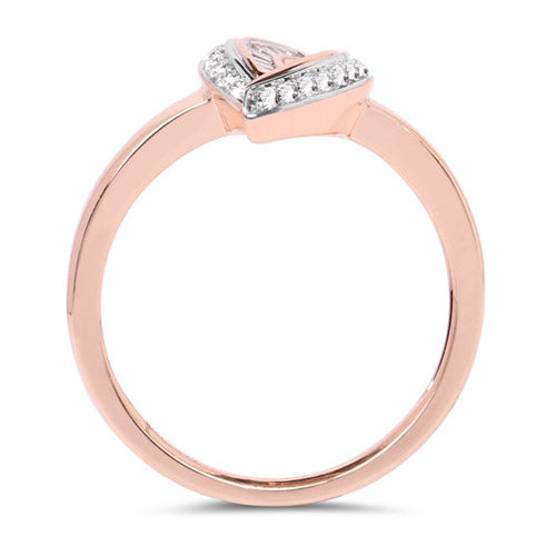 Bids.com 0.29 Carat Genuine White Diamond 14K Rose Gold Ring (E-F Color, SI1-SI2 Clarity) Rings