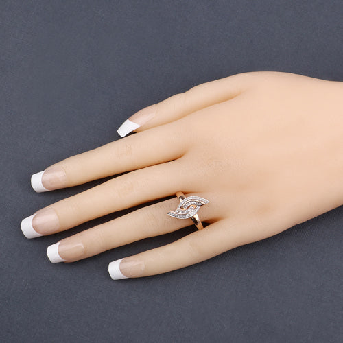 Bids.com 0.29 Carat Genuine White Diamond 14K Rose Gold Ring (E-F Color, SI1-SI2 Clarity) Rings