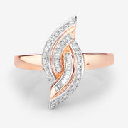 Bids.com 0.29 Carat Genuine White Diamond 14K Rose Gold Ring (E-F Color, SI1-SI2 Clarity) Rings