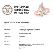 Bids.com 0.29 Carat Genuine White Diamond 14K Rose Gold Ring (E-F Color, SI1-SI2 Clarity) Rings
