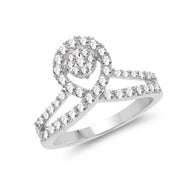 Bids.com 0.54 Carat Genuine White Diamond 14K White Gold Ring (G-H Color, SI1-SI2 Clarity) Rings