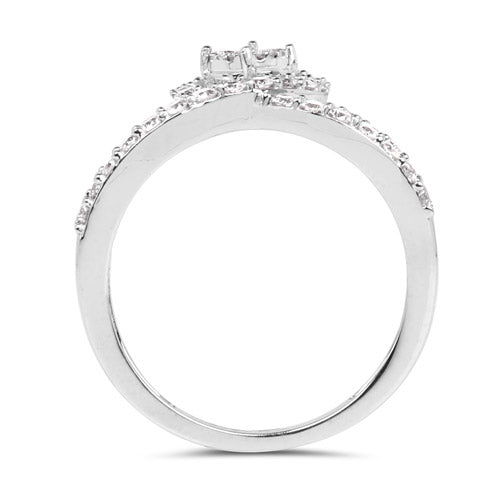 Bids.com 0.54 Carat Genuine White Diamond 14K White Gold Ring (G-H Color, SI1-SI2 Clarity) Rings
