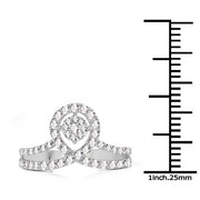 Bids.com 0.54 Carat Genuine White Diamond 14K White Gold Ring (G-H Color, SI1-SI2 Clarity) Rings