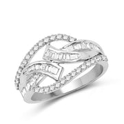 Bids.com 0.72 Carat Genuine White Diamond 14K White Gold Ring (E-F-G Color, VS-SI Clarity) Rings