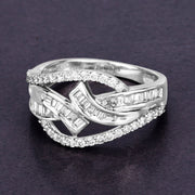 Bids.com 0.72 Carat Genuine White Diamond 14K White Gold Ring (E-F-G Color, VS-SI Clarity) Rings