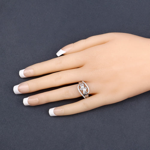 Bids.com 0.72 Carat Genuine White Diamond 14K White Gold Ring (E-F-G Color, VS-SI Clarity) Rings