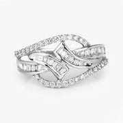 Bids.com 0.72 Carat Genuine White Diamond 14K White Gold Ring (E-F-G Color, VS-SI Clarity) Rings