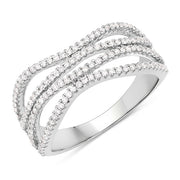 Bids.com 0.46 Carat Genuine White Diamond 14K White Gold Ring (F-G Color, SI Clarity) Rings