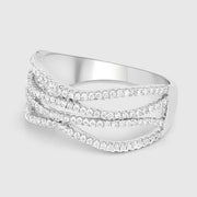Bids.com 0.46 Carat Genuine White Diamond 14K White Gold Ring (F-G Color, SI Clarity) Rings