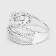 Bids.com 0.46 Carat Genuine White Diamond 14K White Gold Ring (F-G Color, SI Clarity) Rings